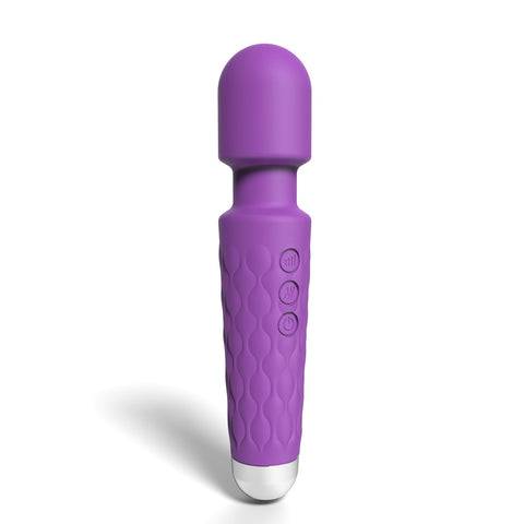 Loving Joy 20 Function Wand Vibrator (Purple) – Waterproof Rechargeable Wand Vibrator 8 Inches > Sex Toys > Massage Wands
