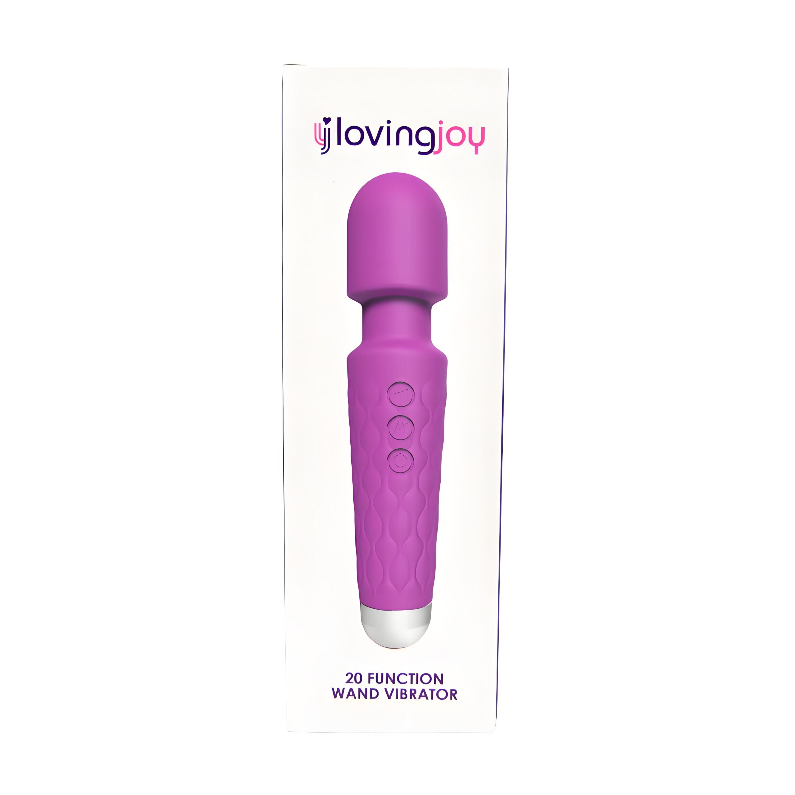 Loving Joy 20 Function Wand Vibrator (Purple) – Waterproof Rechargeable Wand Vibrator 8 Inches > Sex Toys > Mini Massagers