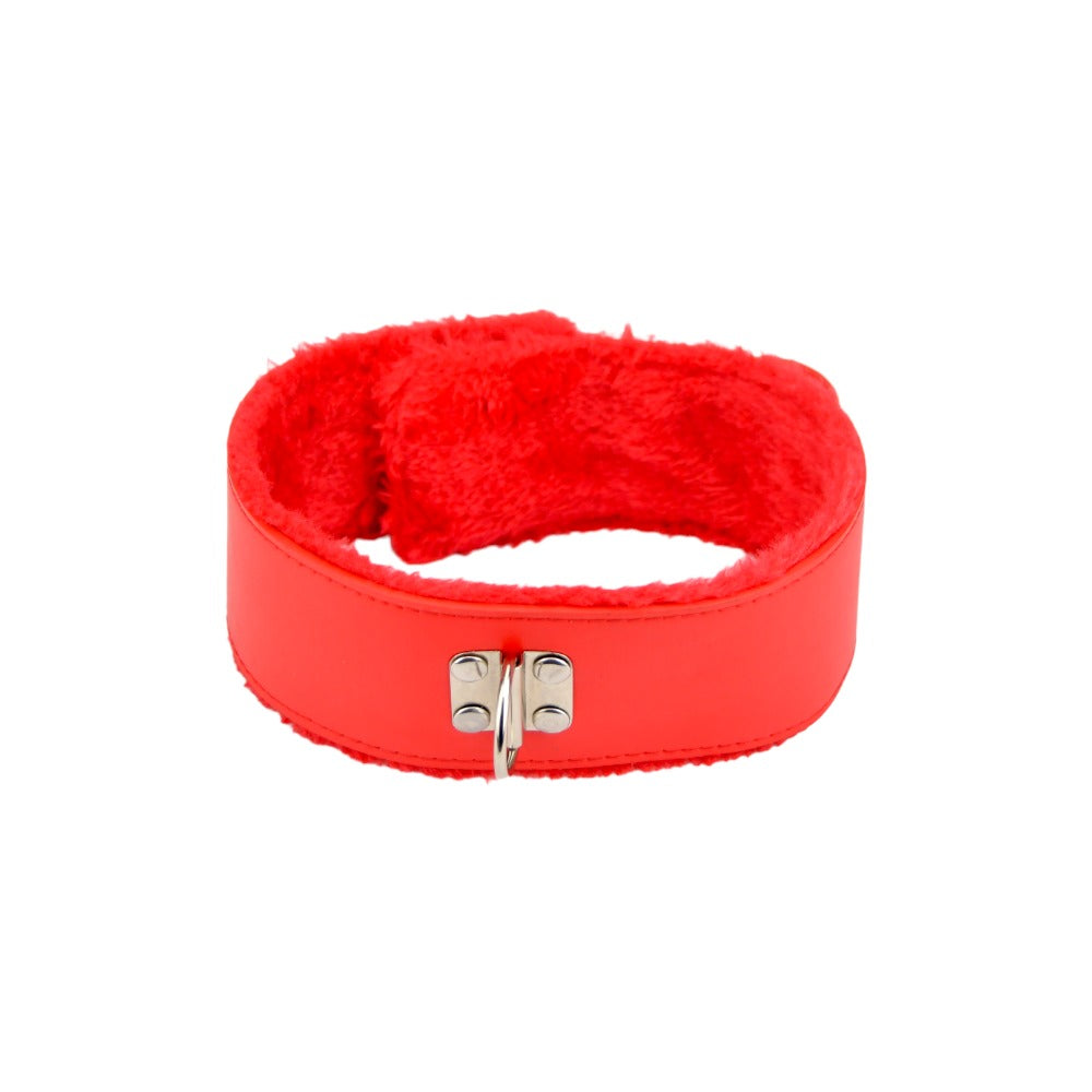 Bound to Please Furry Collar with Leash (Red) – Collar and Leash Set > Bondage Gear > Collars & Leashes