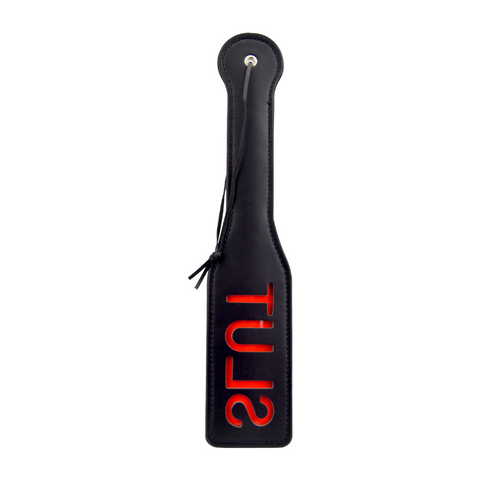 Bound to Please Slut (Black) – Spanking Paddle Whips