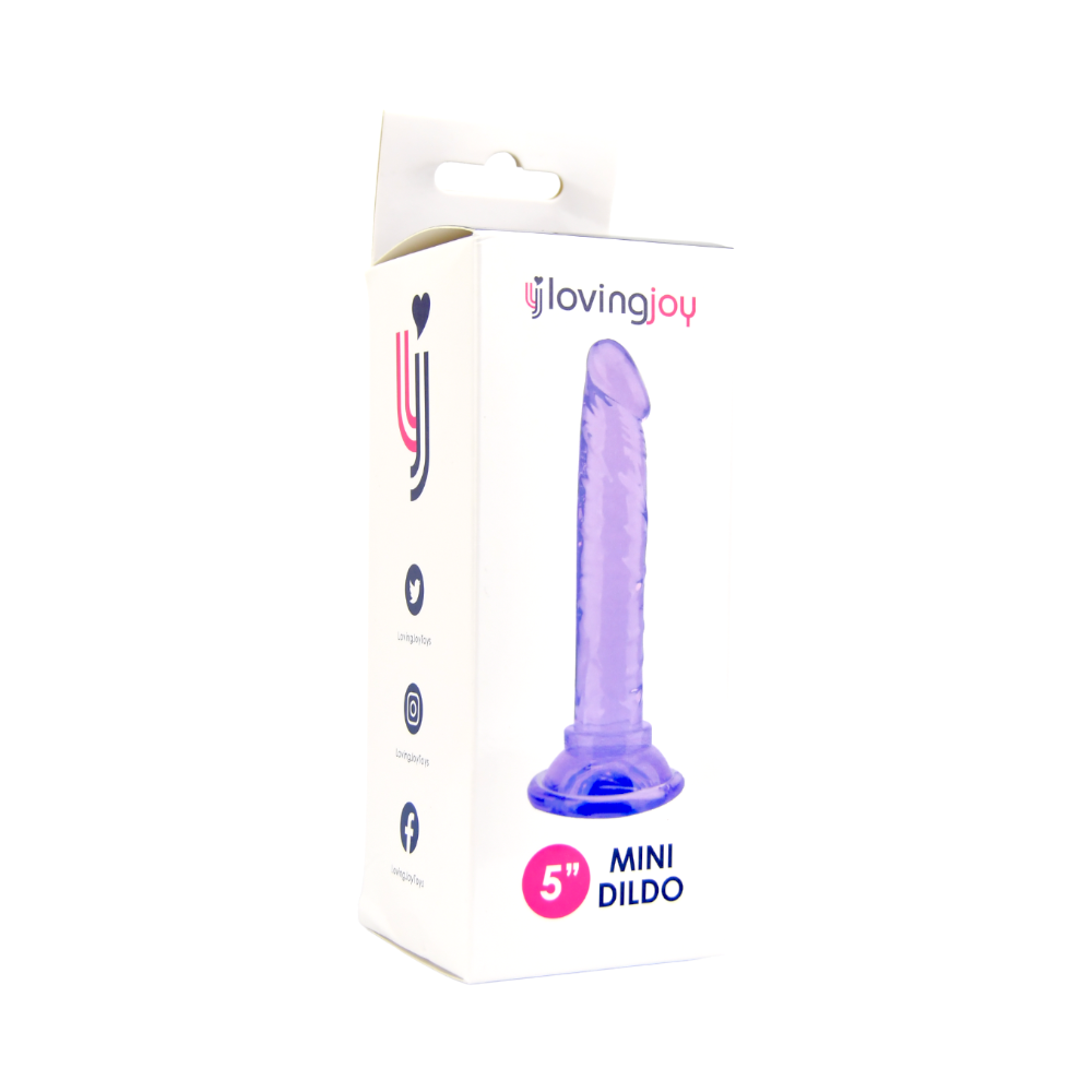 Loving Joy 5 Inch Beginners Dildo (Purple) – Slim Realistic Dildo 12cm Insertable Length 2.5cm Diameter DONGS