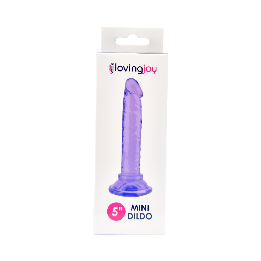 Loving Joy 5 Inch Beginners Dildo (Purple) – Slim Realistic Dildo 12cm Insertable Length 2.5cm Diameter DONGS
