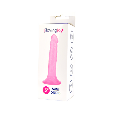 Loving Joy 5 Inch Beginners Dildo (Pink) – Slim Realistic Dildo 12cm Insertable Length 2.5cm Diameter DONGS