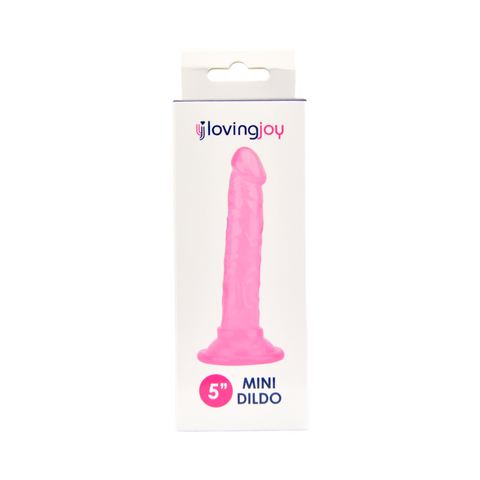 Loving Joy 5 Inch Beginners Dildo (Pink) – Slim Realistic Dildo 12cm Insertable Length 2.5cm Diameter DONGS