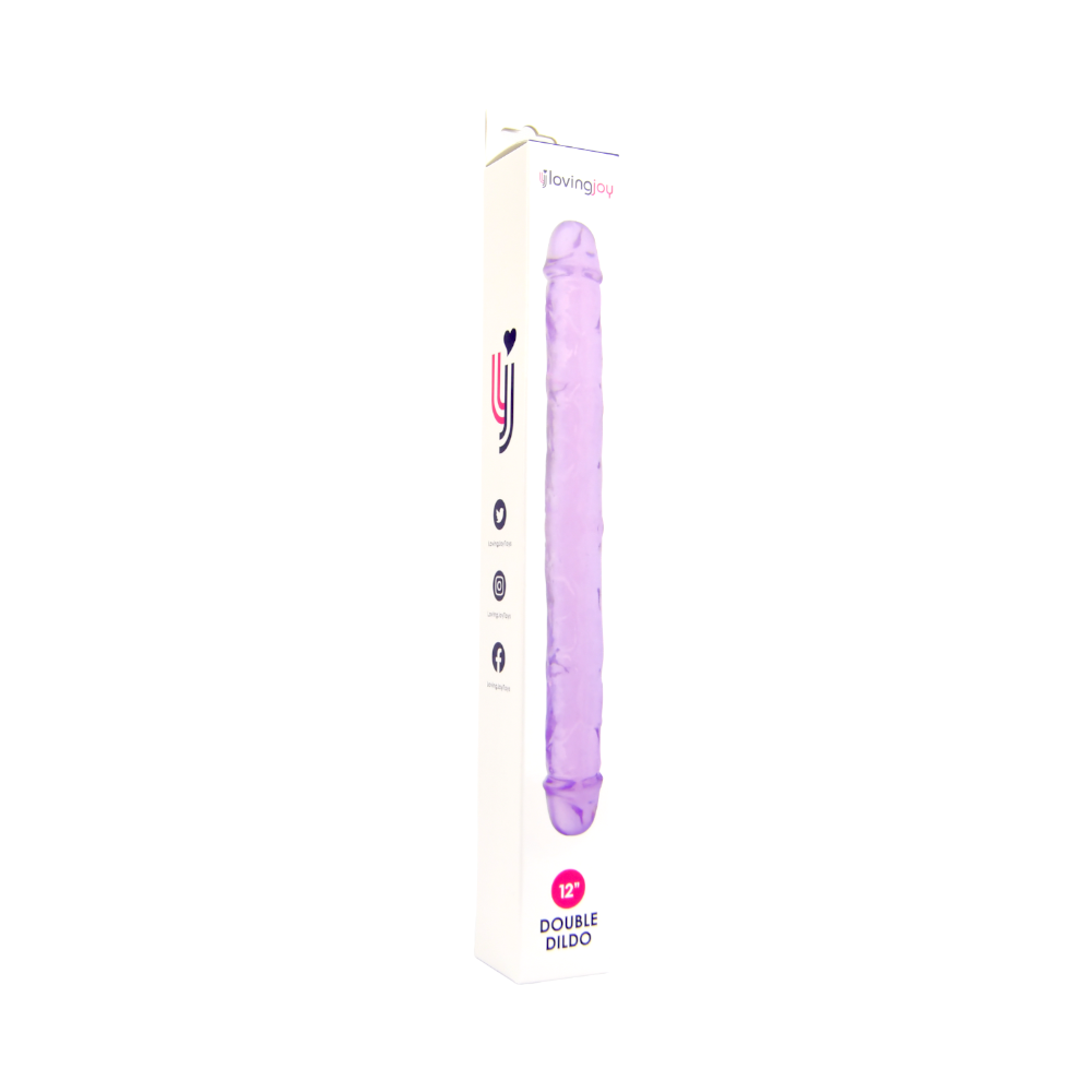 Loving Joy Double Dildo (Purple) 12 Inch, 3.5cm Diameter – Realistic Dildo > Dildos > Double Dildos