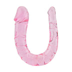 Loving Joy Double Mini Dildo (Pink) 28cm Total Length with Large and Small Heads – Realistic Dildo > Dildos > Double Dildos