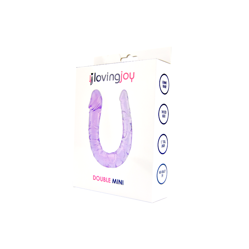 Loving Joy Double Mini Dildo Purple – Realistic Double-Ended Dildo 28cm Length 3.5cm and 1.7cm Diameter > Dildos > Double Dildos