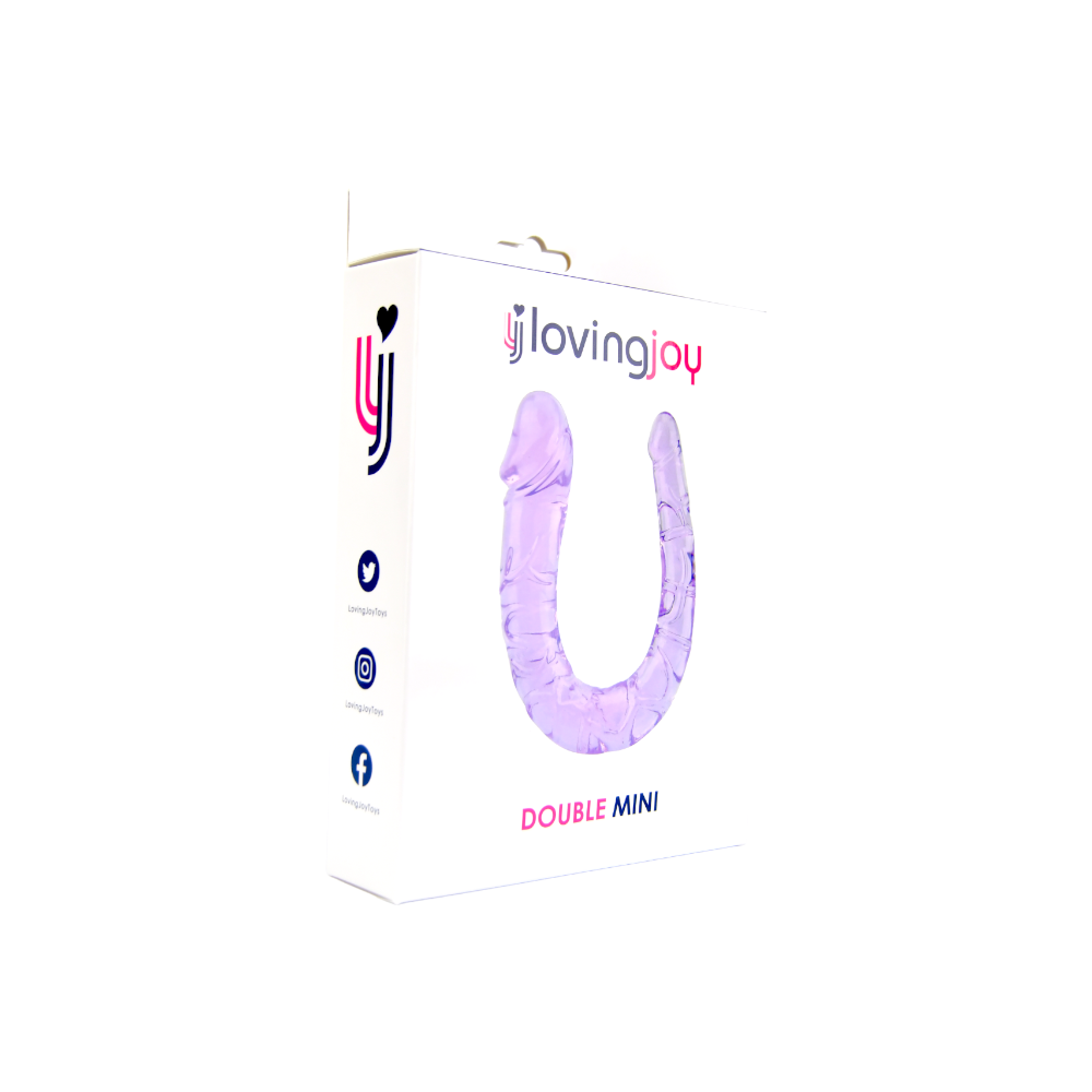 Loving Joy Double Mini Dildo Purple – Realistic Double-Ended Dildo 28cm Length 3.5cm and 1.7cm Diameter > Dildos > Double Dildos