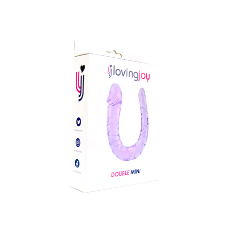 Loving Joy Double Mini Dildo Purple – Realistic Double-Ended Dildo 28cm Length 3.5cm and 1.7cm Diameter Double Dongs