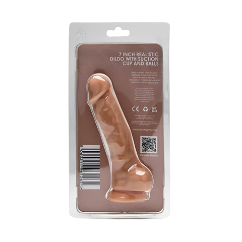 Loving Joy Realistic Silicone Dildo Vanilla – 7.3 Inch Length 1.6 Inch Diameter with Suction Cup and Balls Dildo > Dildos > Realistic Dildos
