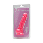 Loving Joy 7.3 Inch Realistic Silicone Dildo (Pink) – Harness Compatible Suction Cup Dildo > Dildos > Realistic Dildos