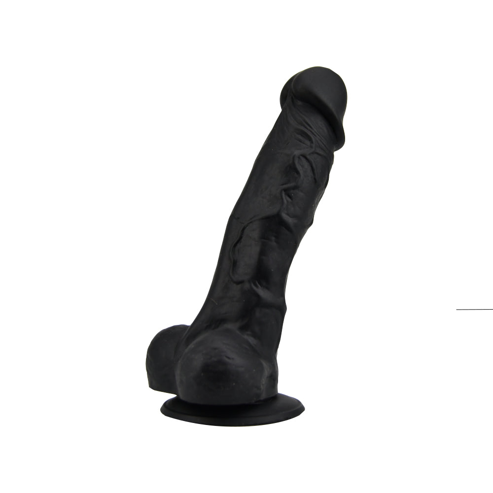 Loving Joy 7.3 Inch Realistic Silicone Dildo (Black) – Harness Compatible Dildo with Suction Cup > Dildos > Realistic Dildos Main image