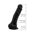Loving Joy 7.3 Inch Realistic Silicone Dildo (Black) – Harness Compatible Dildo with Suction Cup > Dildos > Realistic Dildos