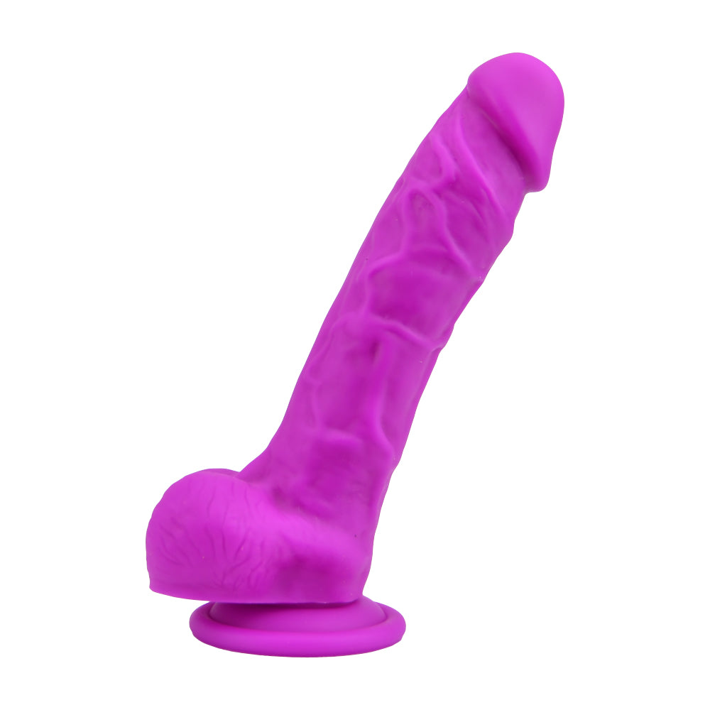 Loving Joy 8.35 Inch Realistic Silicone Dildo (Purple) – Harness Compatible Dildo with Suction Cup and Balls Default Title > Dildos > Realistic Dildos Main image