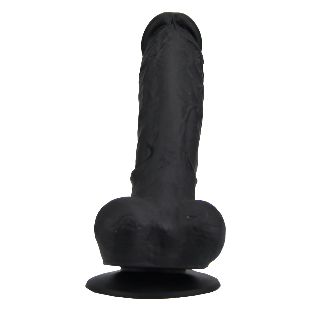 Loving Joy 9 Inch Realistic Silicone Dildo with Suction Cup and Balls (Black) – Harness Compatible Dildo > Dildos > Large Dildos