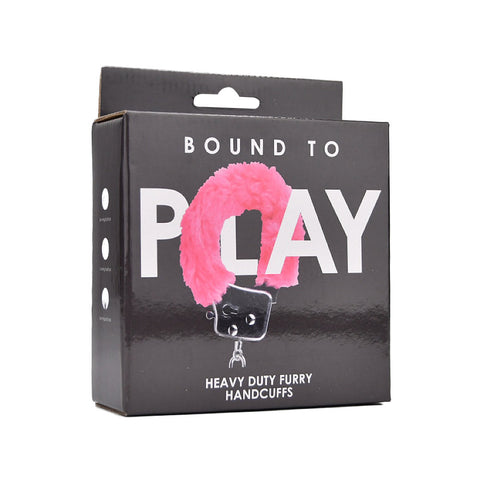 Bound to Play Heavy Duty Pink Furry Handcuffs – Adjustable Role-Play Restraints > Bondage Gear > Handcuffs