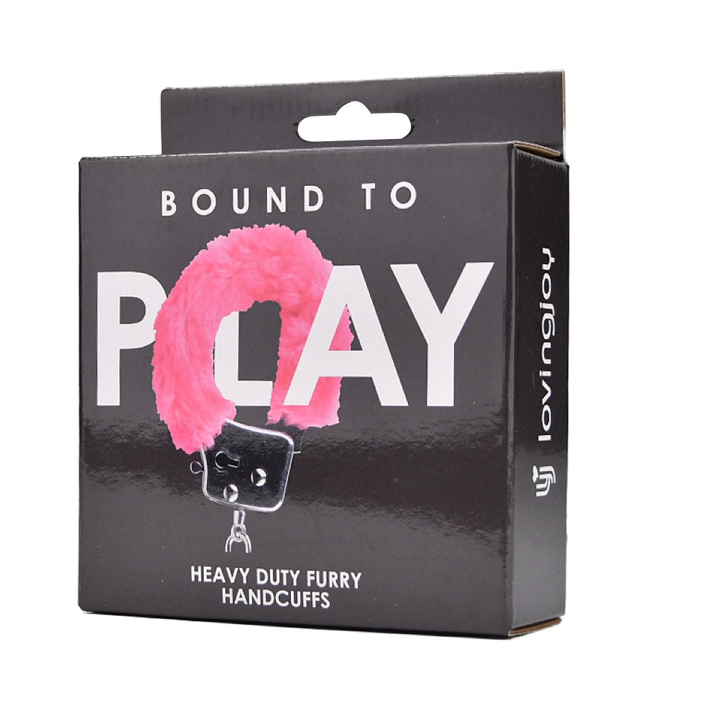 Bound to Play Heavy Duty Pink Furry Handcuffs – Adjustable Role-Play Restraints > Bondage Gear > Handcuffs
