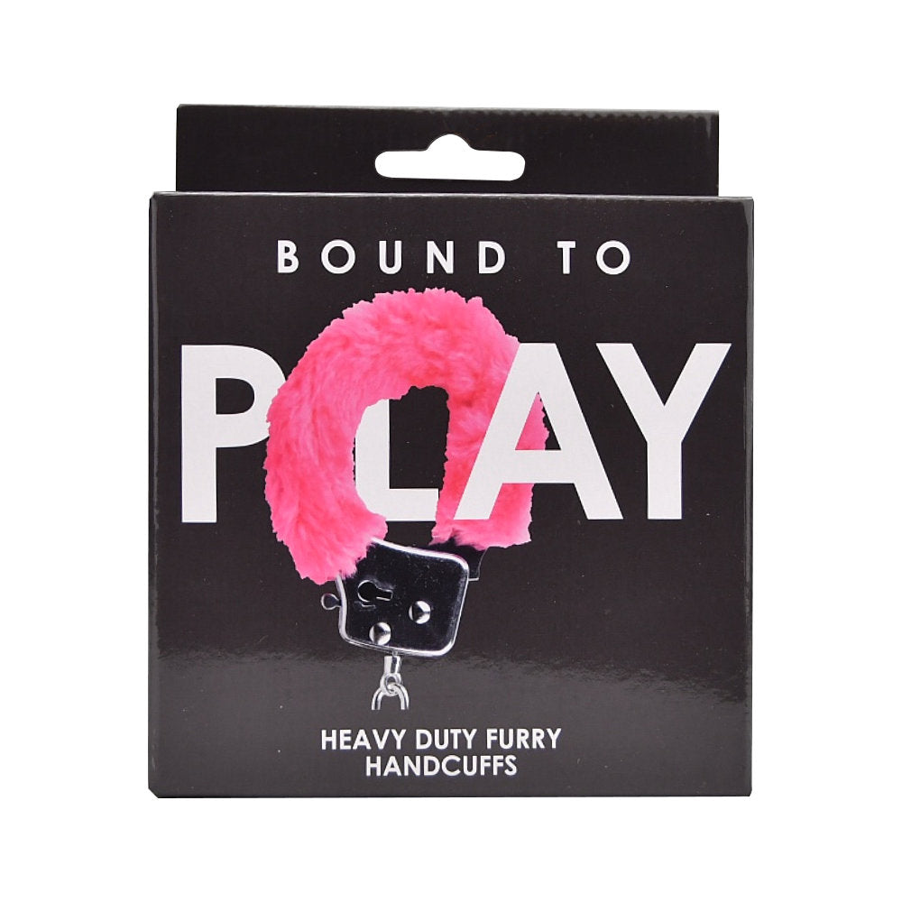 Bound to Play Heavy Duty Pink Furry Handcuffs – Adjustable Role-Play Restraints > Bondage Gear > Handcuffs