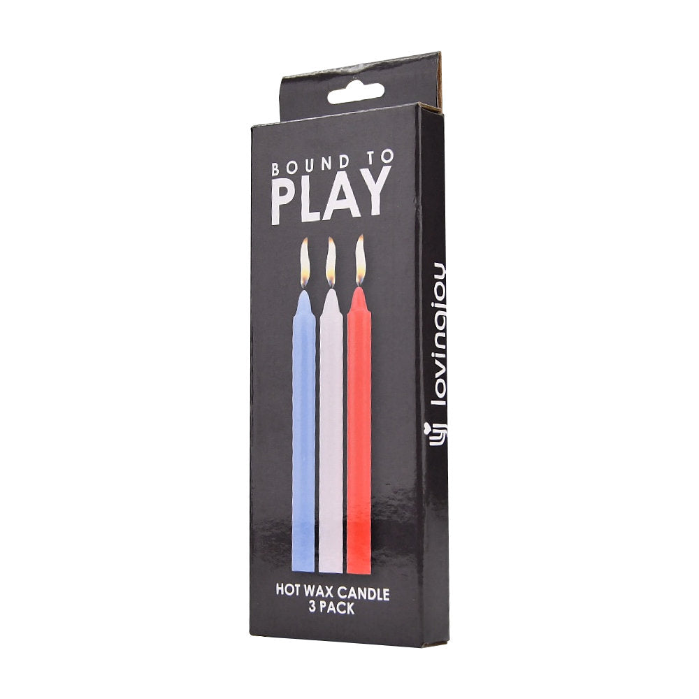 Bound To Play Hot Wax Candles (3 Pack) – Unscented Wax Candles for Sensual Play Drip Candles