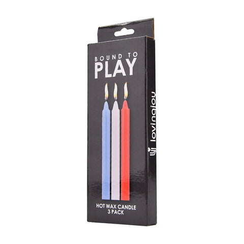 Bound To Play Hot Wax Candles (3 Pack) – Unscented Wax Candles for Sensual Play Drip Candles