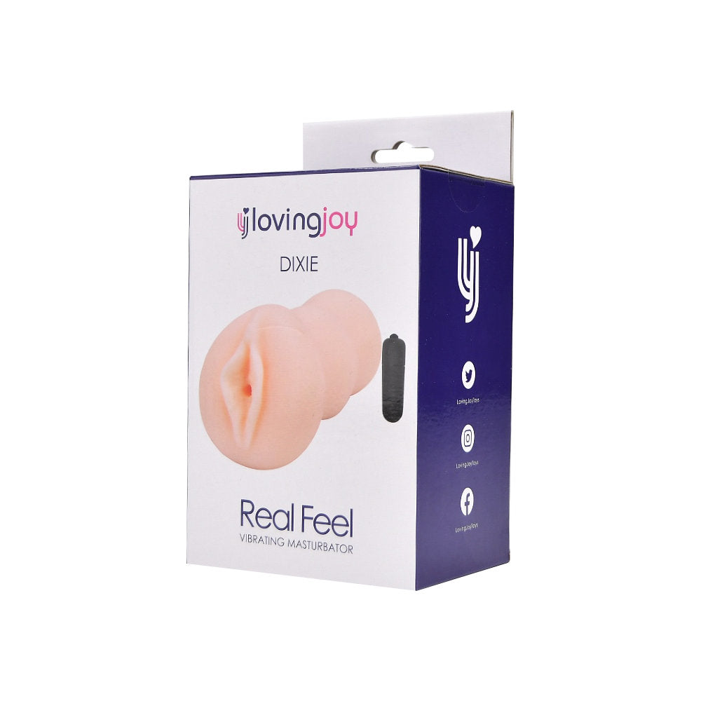 Loving Joy Dixie (Realistic) – Vibrating Male Masturbator 6.25 Inches Total Length Strokers - Manual