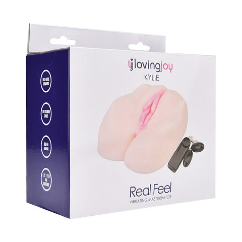 Loving Joy Kylie Vibrating Pussy and Ass Male Masturbator – Realistic Multi-Speed Vibrating Male Masturbator 6.5 Inches Assturbators