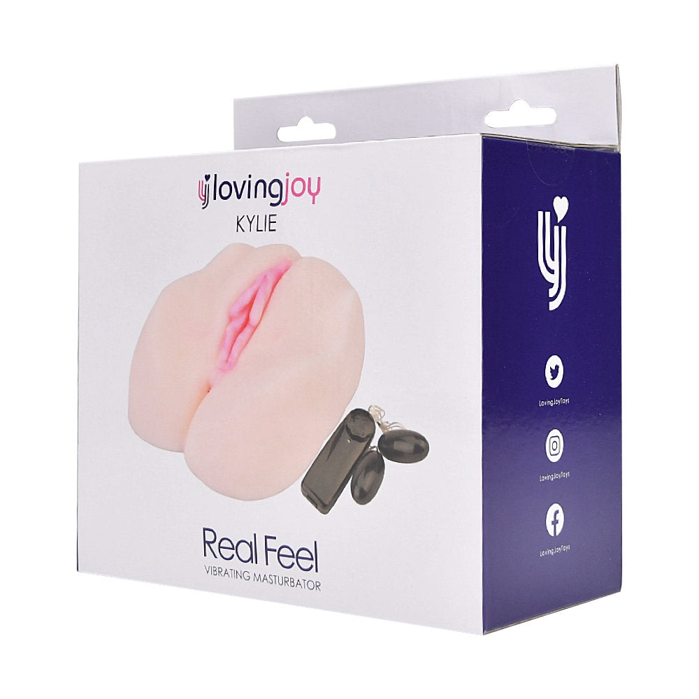 Loving Joy Kylie Vibrating Pussy and Ass Male Masturbator – Realistic Multi-Speed Vibrating Male Masturbator 6.5 Inches Assturbators