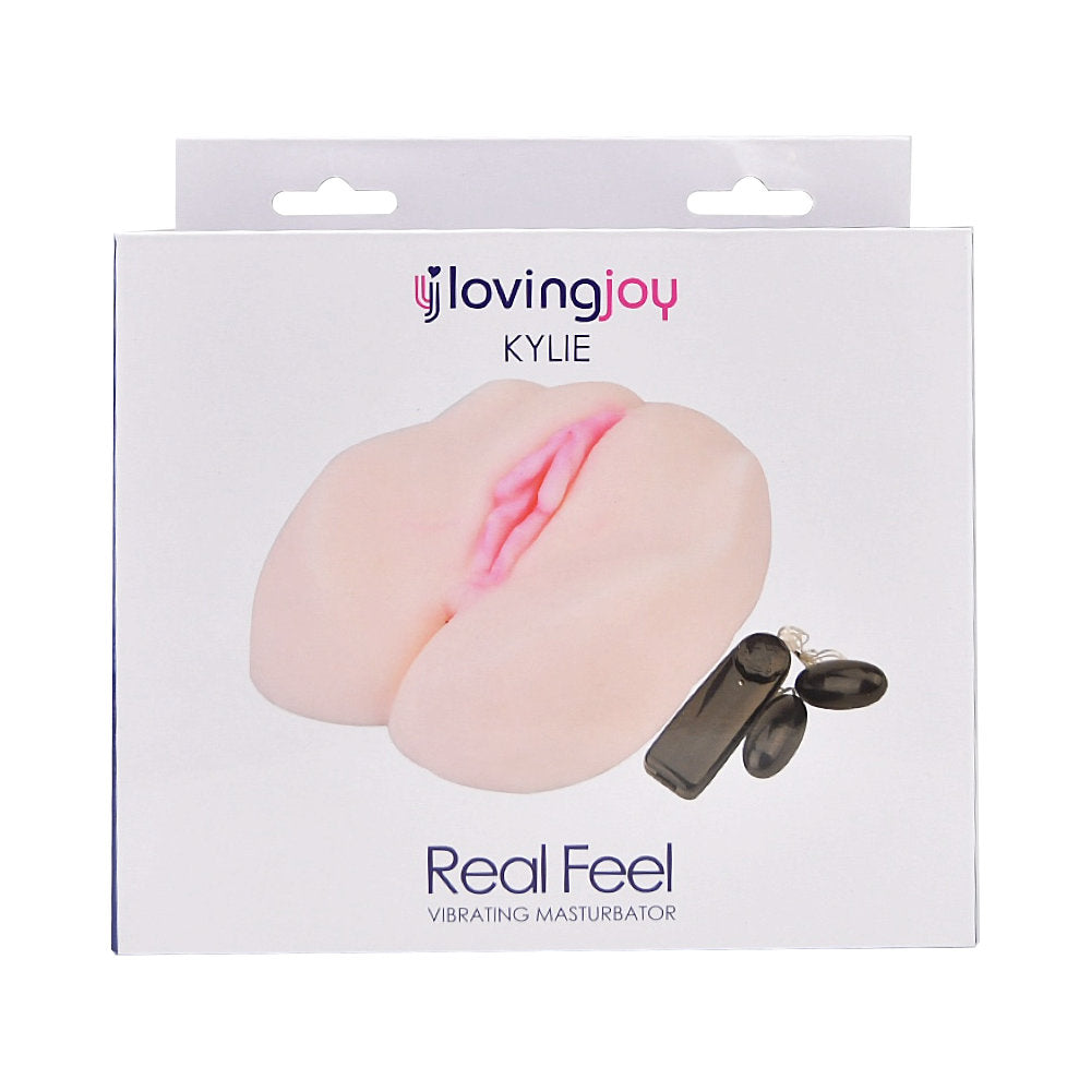 Loving Joy Kylie Vibrating Pussy and Ass Male Masturbator – Realistic Multi-Speed Vibrating Male Masturbator 6.5 Inches Assturbators