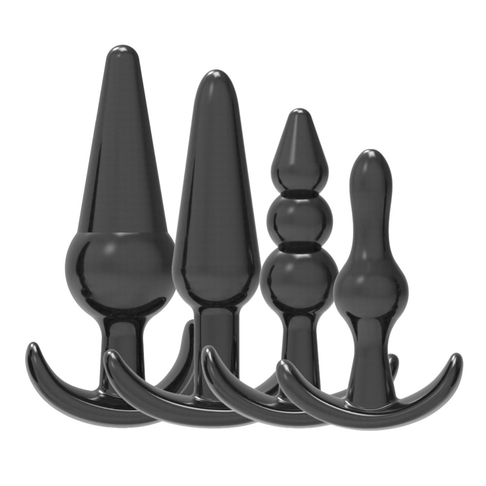 Loving Joy Butt Plug Training Kit (Black) – Beginner Size Variety Butt Plug Set Secondary image