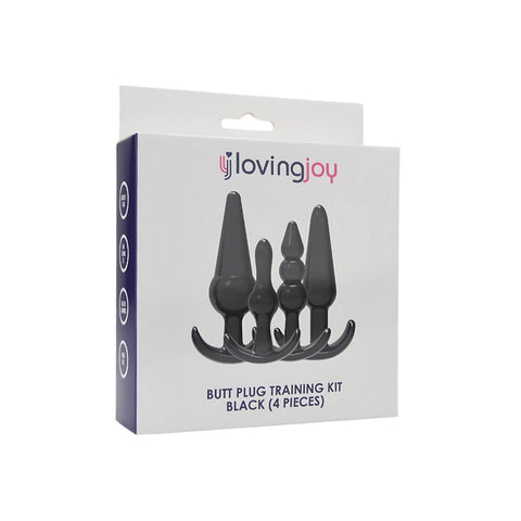 Loving Joy Butt Plug Training Kit (Black) – Beginner Size Variety Butt Plug Set > Anal Range > Butt Plug Kits