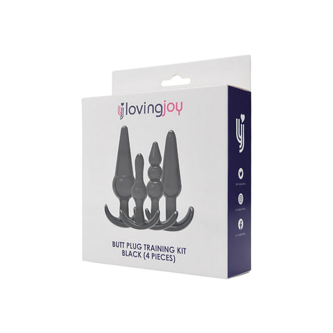 Loving Joy Butt Plug Training Kit (Black) – Beginner Size Variety Butt Plug Set > Anal Range > Butt Plug Kits