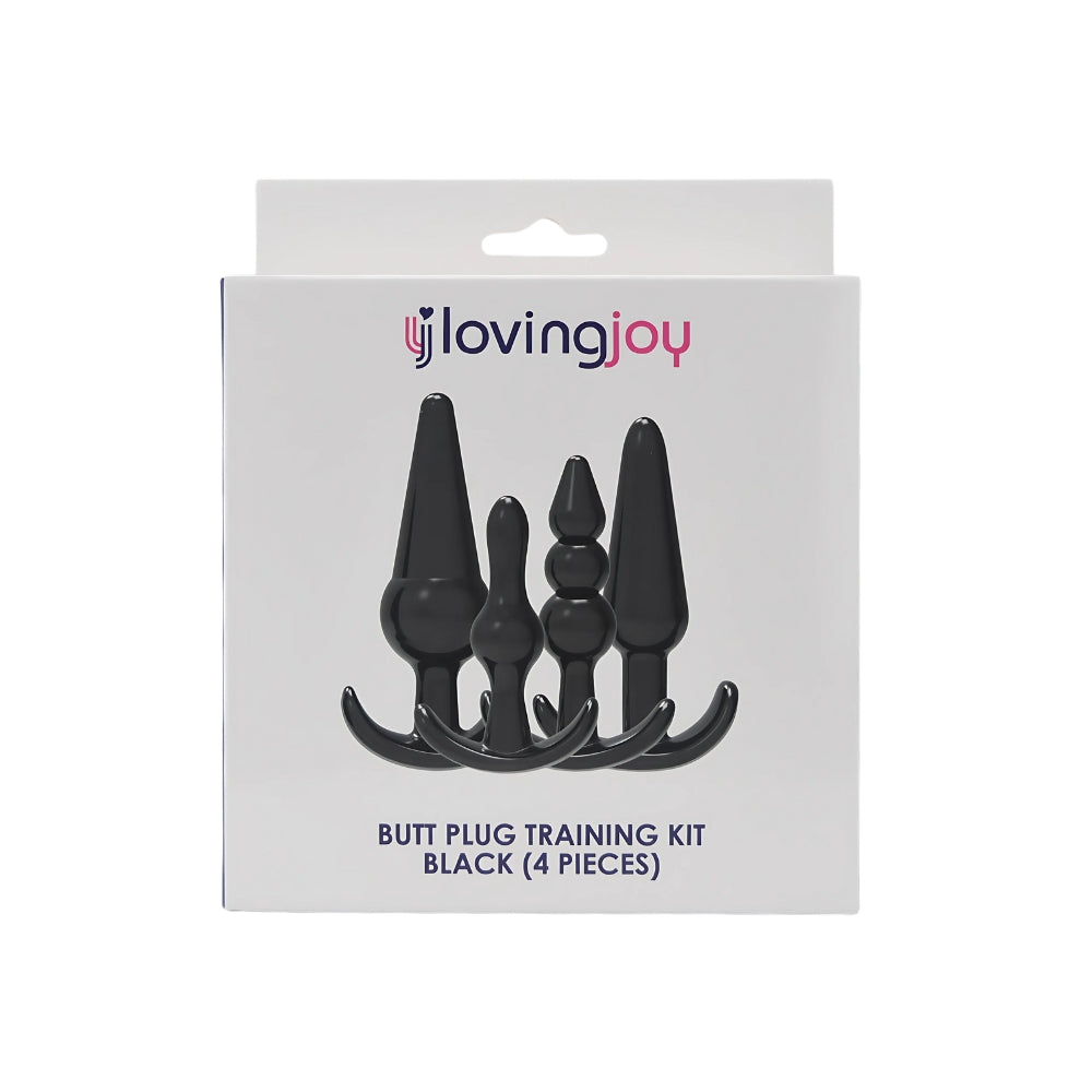Loving Joy Butt Plug Training Kit (Black) – Beginner Size Variety Butt Plug Set > Anal Range > Butt Plug Kits