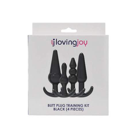 Loving Joy Butt Plug Training Kit (Black) – Beginner Size Variety Butt Plug Set > Anal Range > Butt Plug Kits