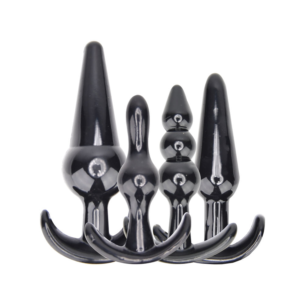 Loving Joy Butt Plug Training Kit (Black) – Beginner Size Variety Butt Plug Set > Anal Range > Butt Plug Kits
