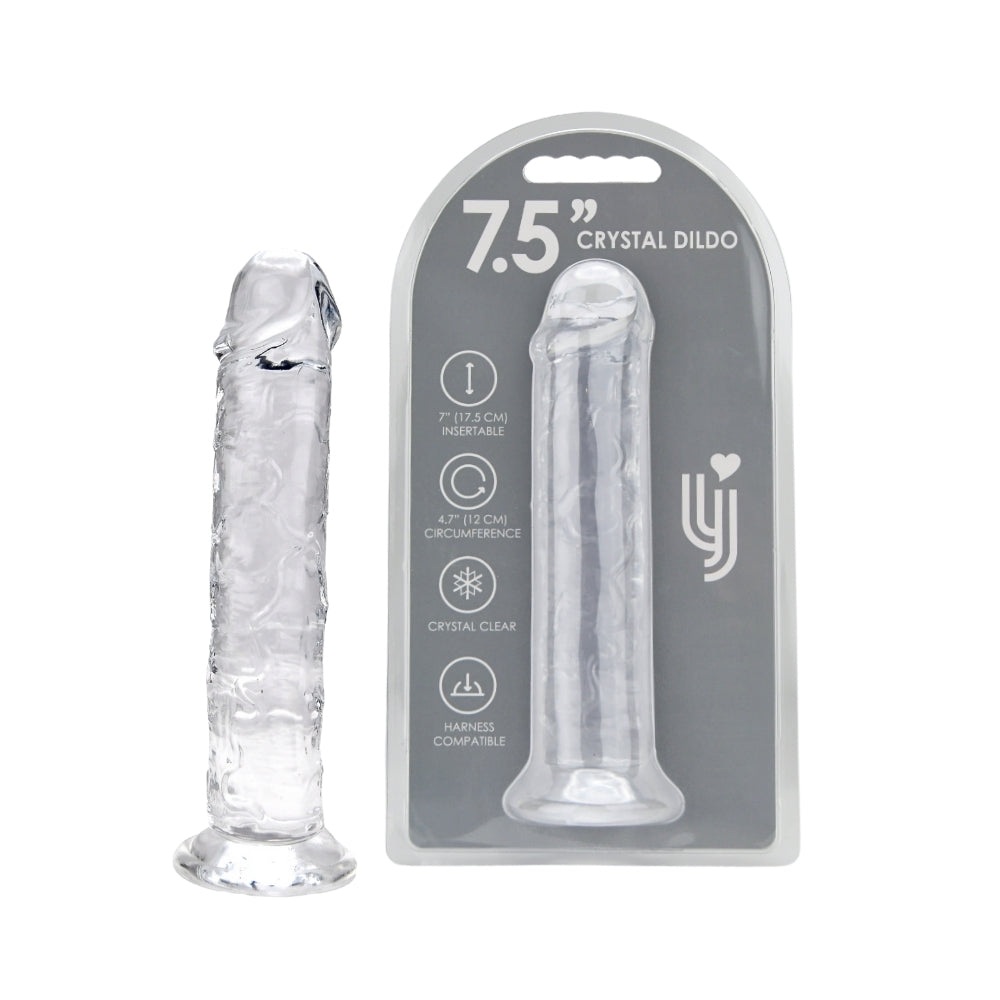 Loving Joy 7.5 Inch Clear Suction Cup Dildo – Transparent Realistic Dildo 7.75 Inches Length 1.5 Inches Diameter Secondary image