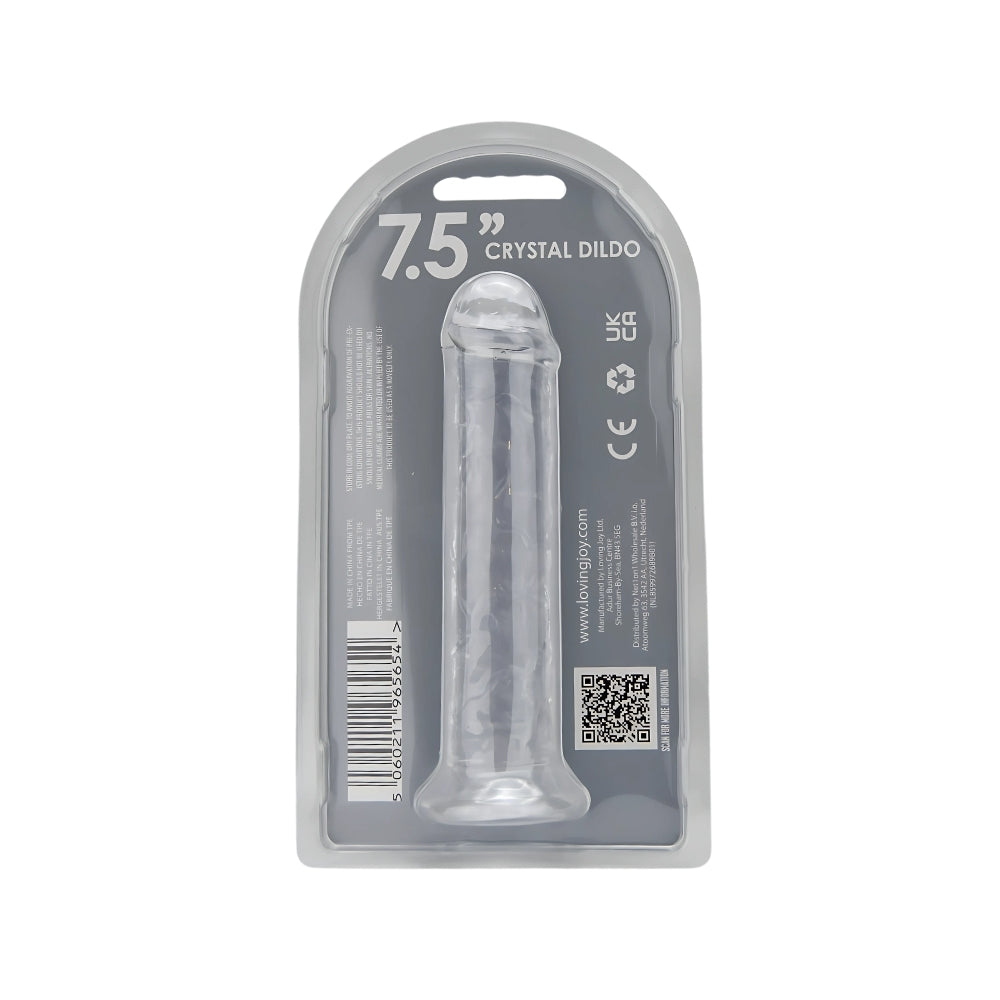 Loving Joy 7.5 Inch Clear Suction Cup Dildo – Transparent Realistic Dildo 7.75 Inches Length 1.5 Inches Diameter > Dildos > Realistic Dildos