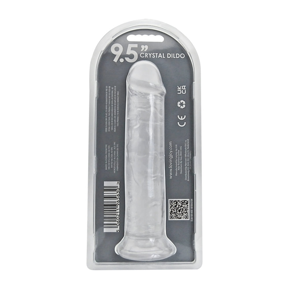 Loving Joy Suction Cup Dildo (Clear) 9.5 Inch Length 2 Inch Diameter – Realistic Dildo > Dildos > Large Dildos