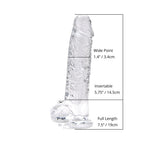 Loving Joy 7.5 Inch Clear Dildo with Balls – Realistic Suction Cup Dildo 7.5 Inch Length 1.4 Inch Diameter > Dildos > Realistic Dildos