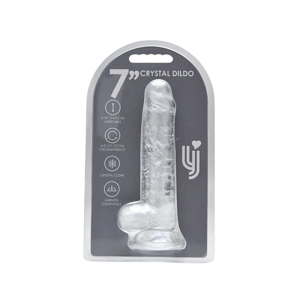 Loving Joy 7.5 Inch Clear Dildo with Balls – Realistic Suction Cup Dildo 7.5 Inch Length 1.4 Inch Diameter > Dildos > Realistic Dildos