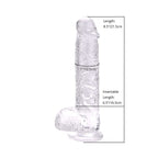 Loving Joy 8.5 Inch Transparent Dildo with Balls – Realistic Suction Cup Dildo > Dildos > Realistic Dildos