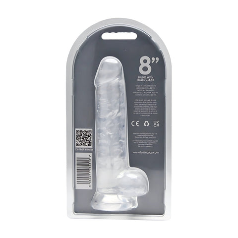 Loving Joy 8.5 Inch Transparent Dildo with Balls – Realistic Suction Cup Dildo 8.5 Inch Length 1.5 Inch Diameter > Realistic Dildos and Vibes > Realistic Dildos