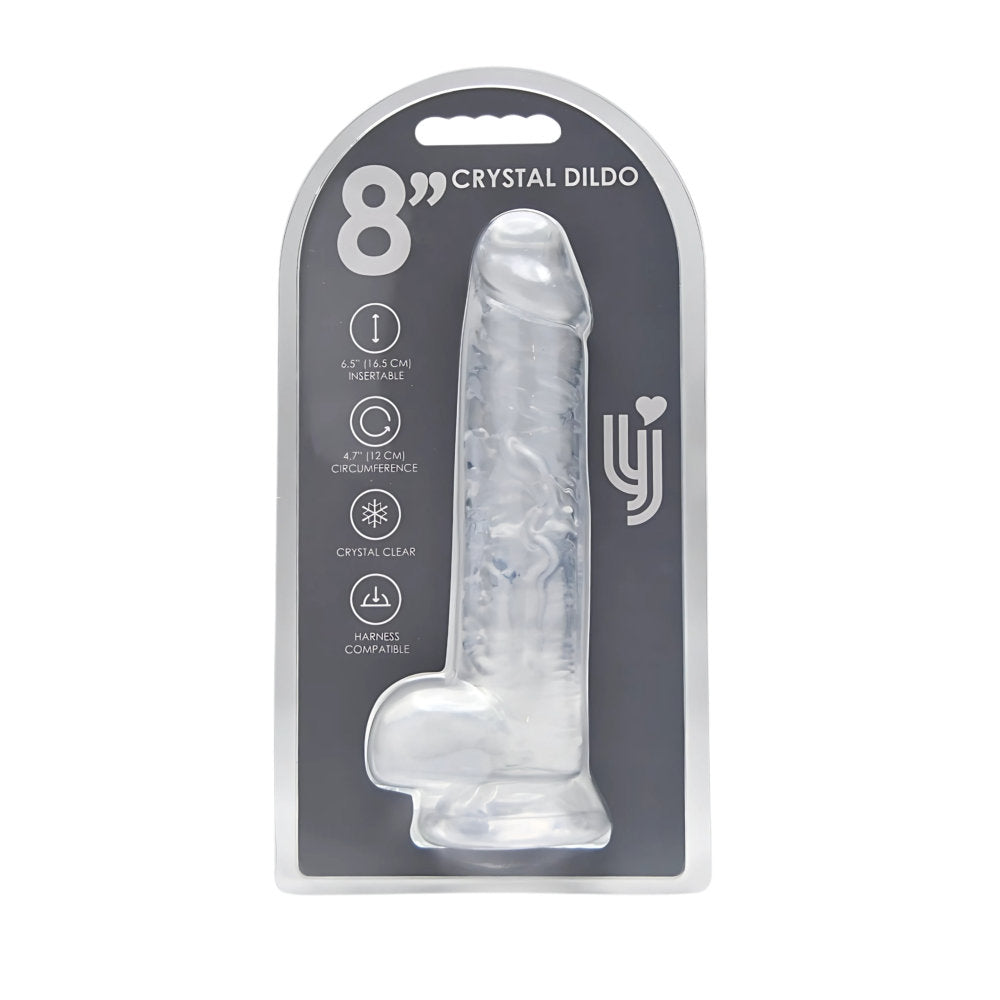 Loving Joy 8.5 Inch Transparent Dildo with Balls – Realistic Suction Cup Dildo > Dildos > Realistic Dildos
