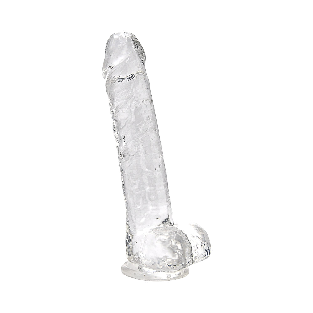 Loving Joy 8.5 Inch Transparent Dildo with Balls – Realistic Suction Cup Dildo 8.5 Inch Length 1.5 Inch Diameter > Realistic Dildos and Vibes > Realistic Dildos