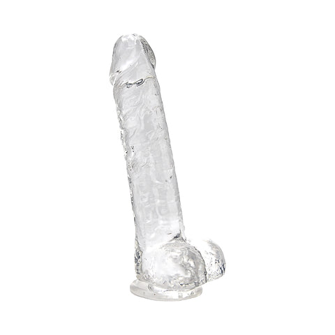Loving Joy 8.5 Inch Transparent Dildo with Balls – Realistic Suction Cup Dildo 8.5 Inch Length 1.5 Inch Diameter > Realistic Dildos and Vibes > Realistic Dildos