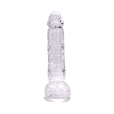 Loving Joy 9.5 Inch Transparent Dildo with Balls – Realistic Suction Cup Dildo 1.75 Inch Diameter Dongs Big