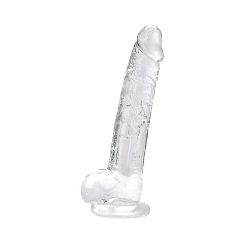 Loving Joy 9.5 Inch Transparent Dildo with Balls – Realistic Suction Cup Dildo 1.75 Inch Diameter Default Title Dongs Big