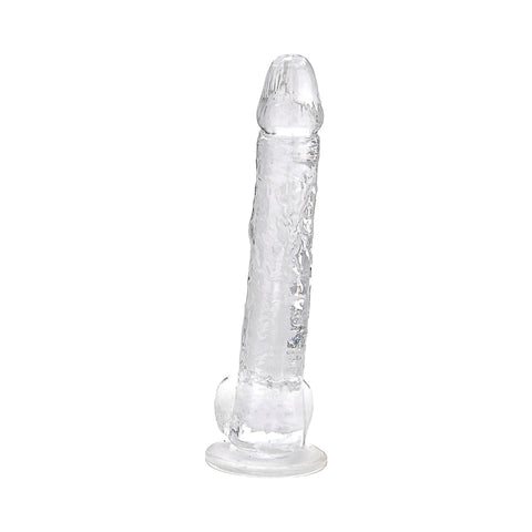 Loving Joy 11 Inch Clear Dildo with Balls – Realistic Suction Cup Dildo 11 Inch Length 1.75 Inch Diameter Dongs Big