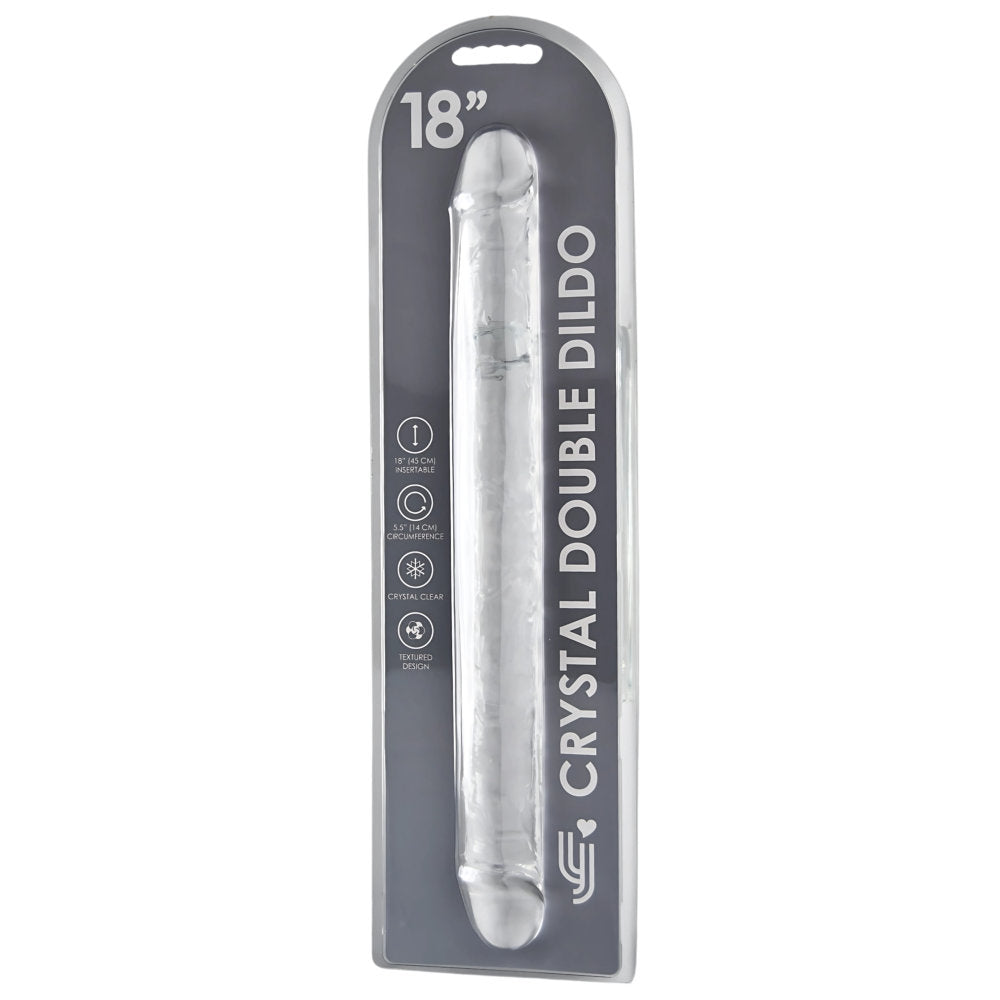 Loving Joy 18 Inch Double Ended Dildo Clear – Double Ended Dildo 18 Inch Length 1.75 Inch Diameter > Dildos > Double Dildos
