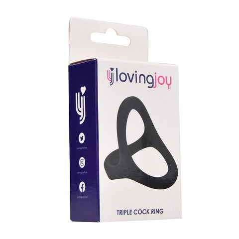Loving Joy Silicone Triple Cock Ring – Soft Silicone Cock Ring COCK RINGS Sling