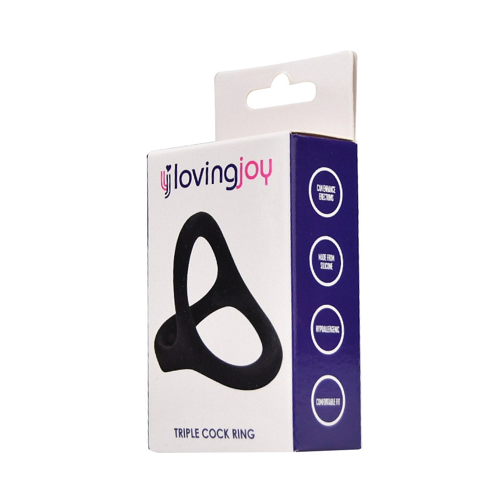 Loving Joy Silicone Triple Cock Ring – Soft Silicone Cock Ring COCK RINGS Sling